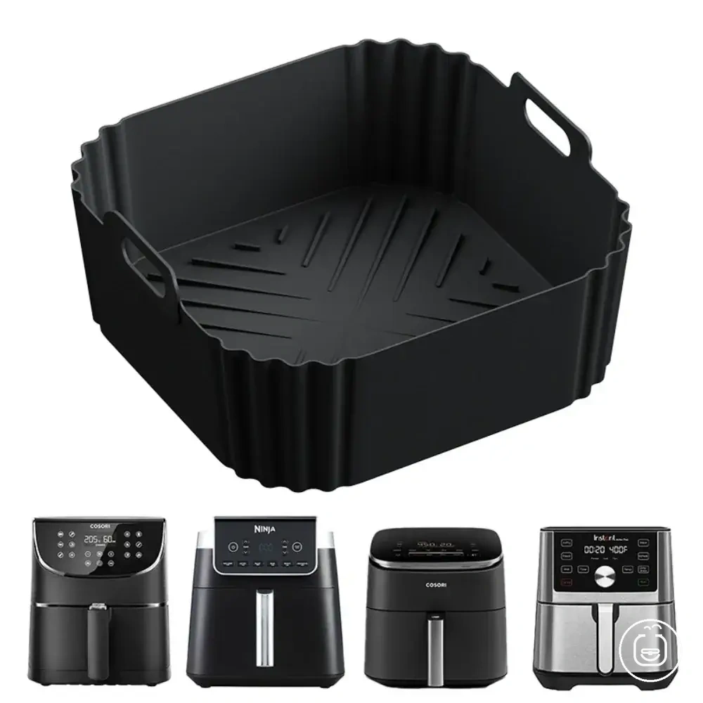 Forro reutilizable de silicona de 22,5 cm para freidoras de aire de 5 a 8 qt