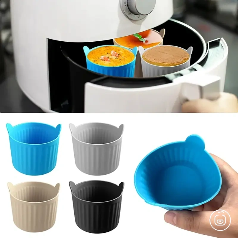 De uma a quatro formas de silicone para ovos e assados na air fryer