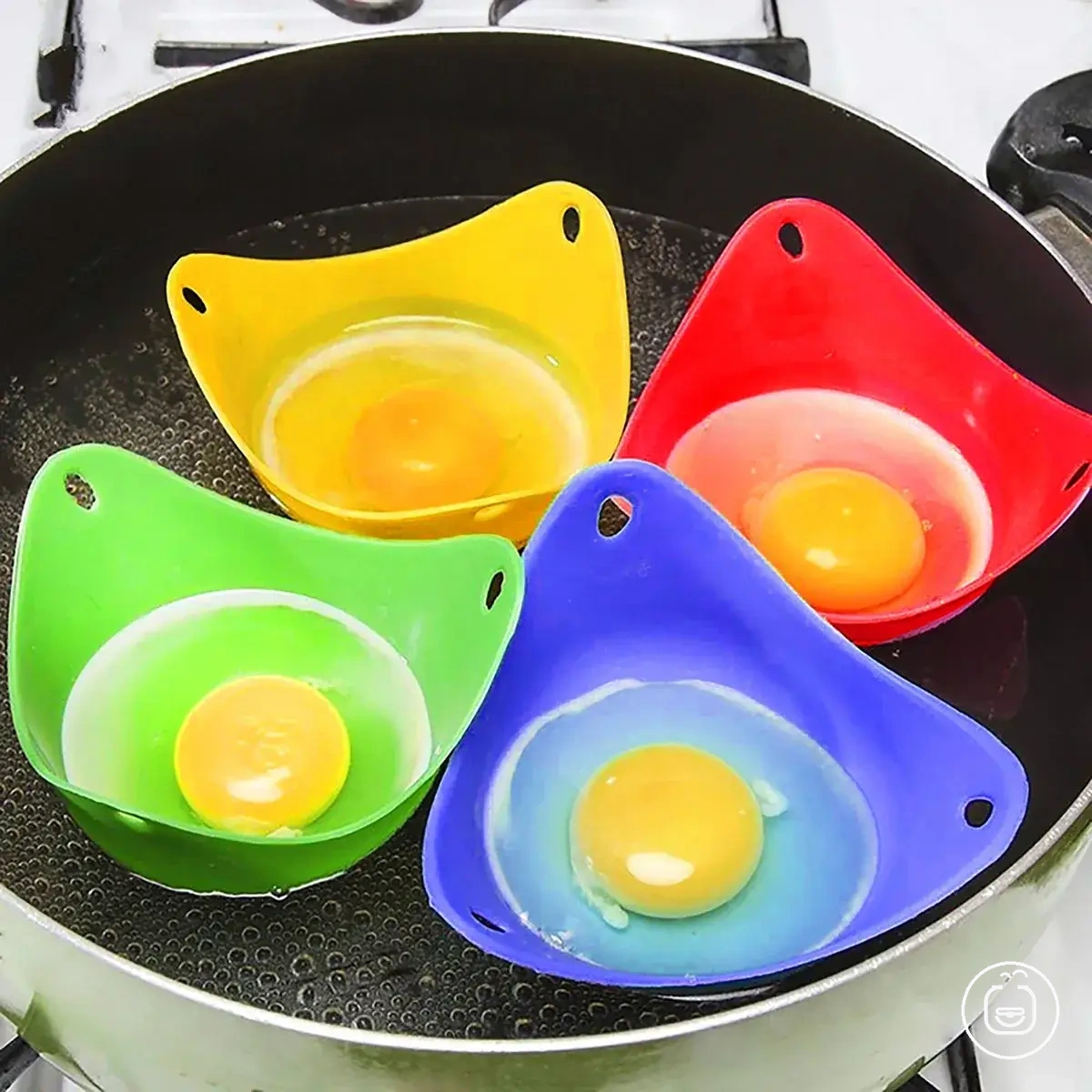 Formas de silicone para ovos pochê no micro-ondas e na air fryer