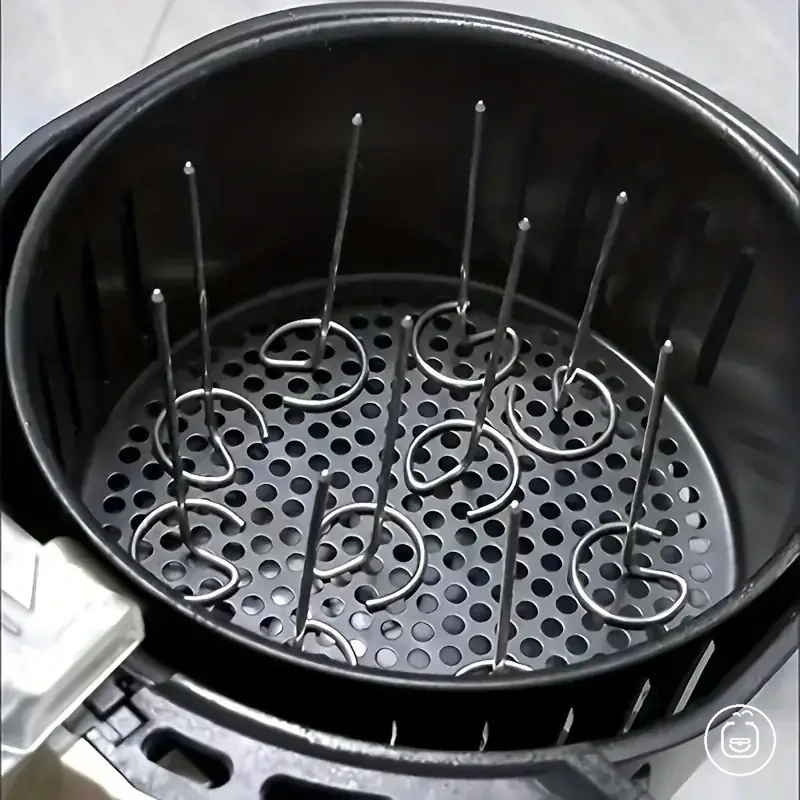 10 espetos de aço inoxidável 304 para air fryer e grelha vertical